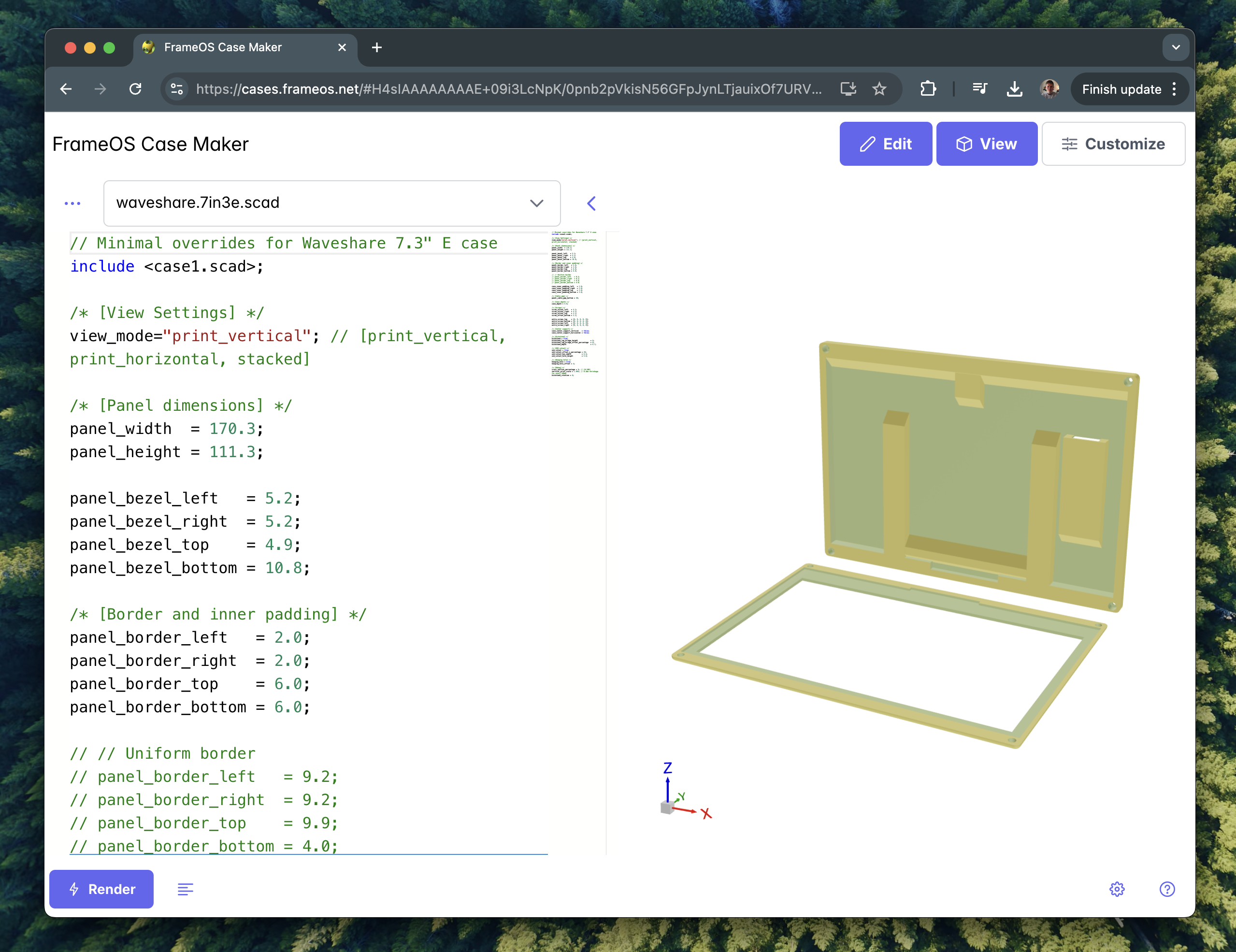 The FrameOS Case Maker